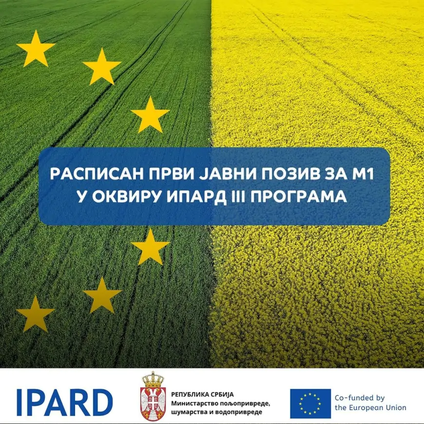 Raspisan prvi javni poziv za IPARD podsticaje